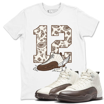 AJ12 Baroque Brown shirts to match jordans Fly To The Clouds best t shirts to wear with jordans SoleFly x Jordan 12 Baroque Brown match shoes to clothes SNRT Sneaker Tees unisex cotton White 1 shirts