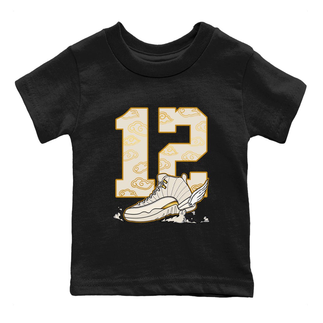 12s Phantom shirts to match jordans Fly To The Clouds sneaker match tees Air Jordan 12 WMNS Phantom match shoes to clothes SNRT Sneaker Tees Youth Baby Black 2 tee