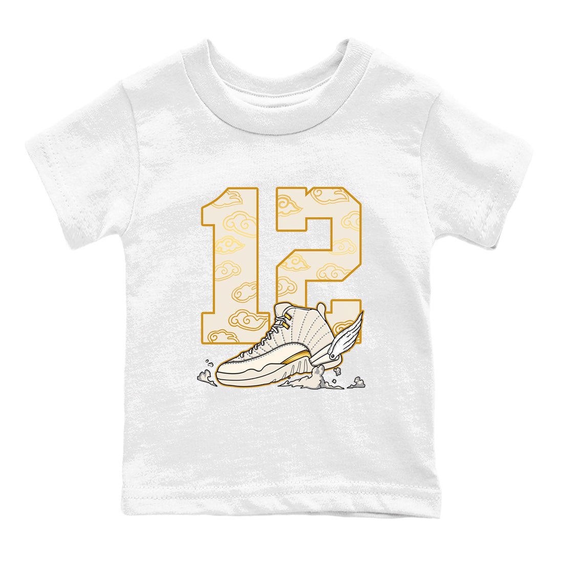 12s Phantom shirts to match jordans Fly To The Clouds sneaker match tees Air Jordan 12 WMNS Phantom match shoes to clothes SNRT Sneaker Tees Youth Baby White 2 tee