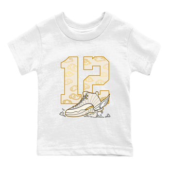 12s Phantom shirts to match jordans Fly To The Clouds sneaker match tees Air Jordan 12 WMNS Phantom match shoes to clothes SNRT Sneaker Tees Youth Baby White 2 tee