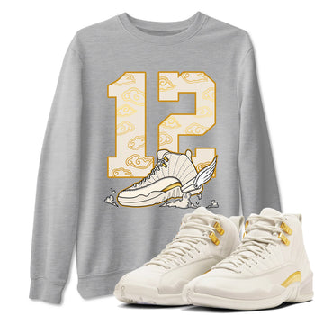 12s Phantom shirts to match jordans Fly To The Clouds sneaker match tees Air Jordan 12 WMNS Phantom match shoes to clothes SNRT Sneaker Tees unisex cotton Heather Grey 1 shirts