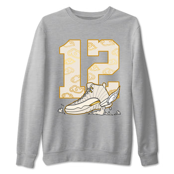 12s Phantom shirts to match jordans Fly To The Clouds sneaker match tees Air Jordan 12 WMNS Phantom match shoes to clothes SNRT Sneaker Tees unisex cotton Heather Grey 2 shirts