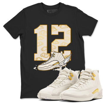 12s Phantom shirts to match jordans Fly To The Clouds sneaker match tees Air Jordan 12 WMNS Phantom match shoes to clothes SNRT Sneaker Tees unisex cotton Black 1 shirts