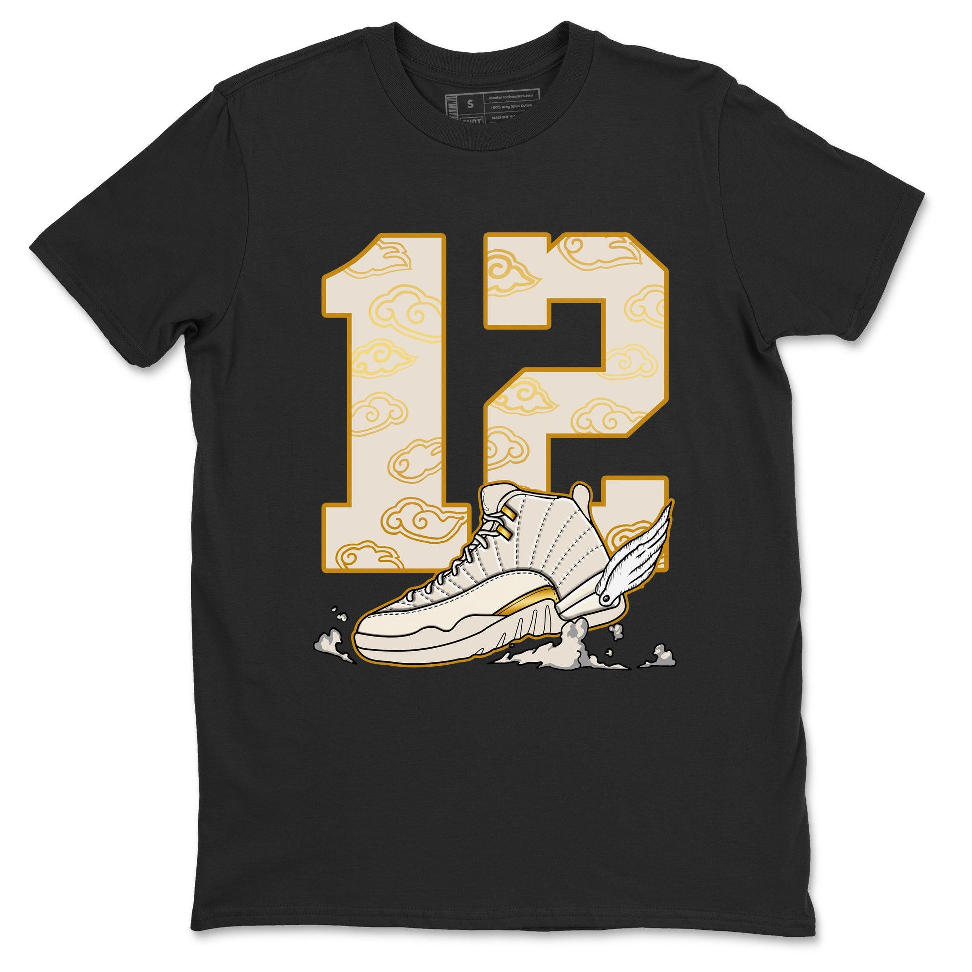 12s Phantom shirts to match jordans Fly To The Clouds sneaker match tees Air Jordan 12 WMNS Phantom match shoes to clothes SNRT Sneaker Tees unisex cotton Black 2 shirts