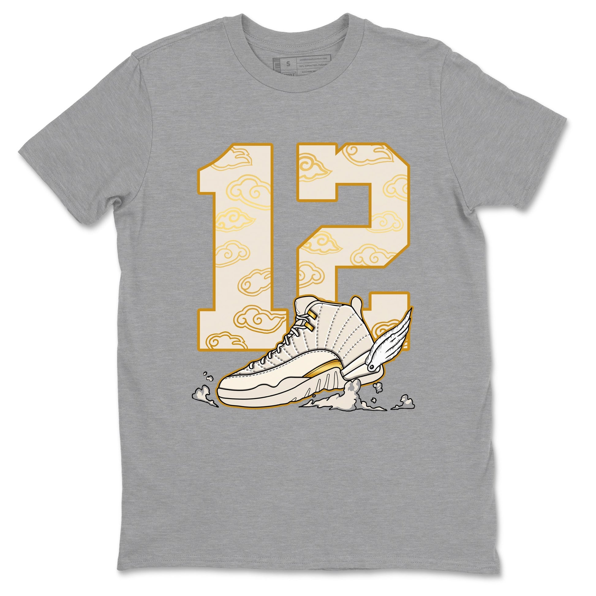 12s Phantom shirts to match jordans Fly To The Clouds sneaker match tees Air Jordan 12 WMNS Phantom match shoes to clothes SNRT Sneaker Tees unisex cotton Heather Grey 2 shirts