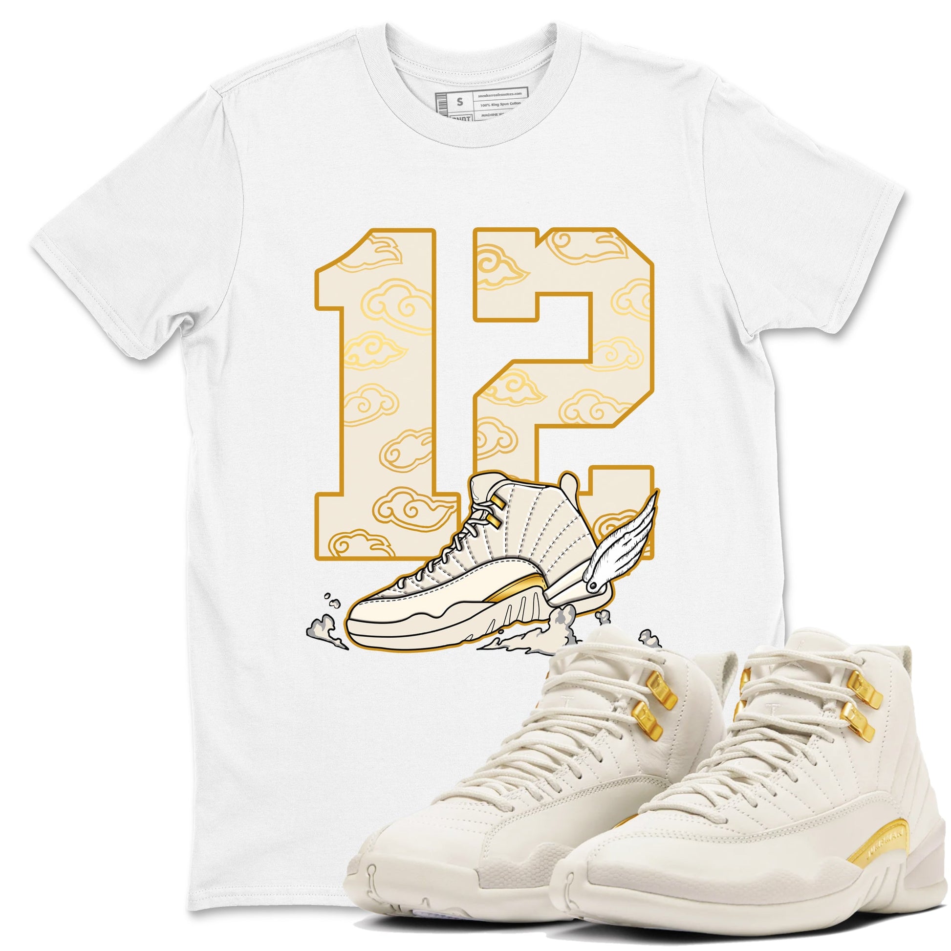 12s Phantom shirts to match jordans Fly To The Clouds sneaker match tees Air Jordan 12 WMNS Phantom match shoes to clothes SNRT Sneaker Tees unisex cotton White 1 shirts