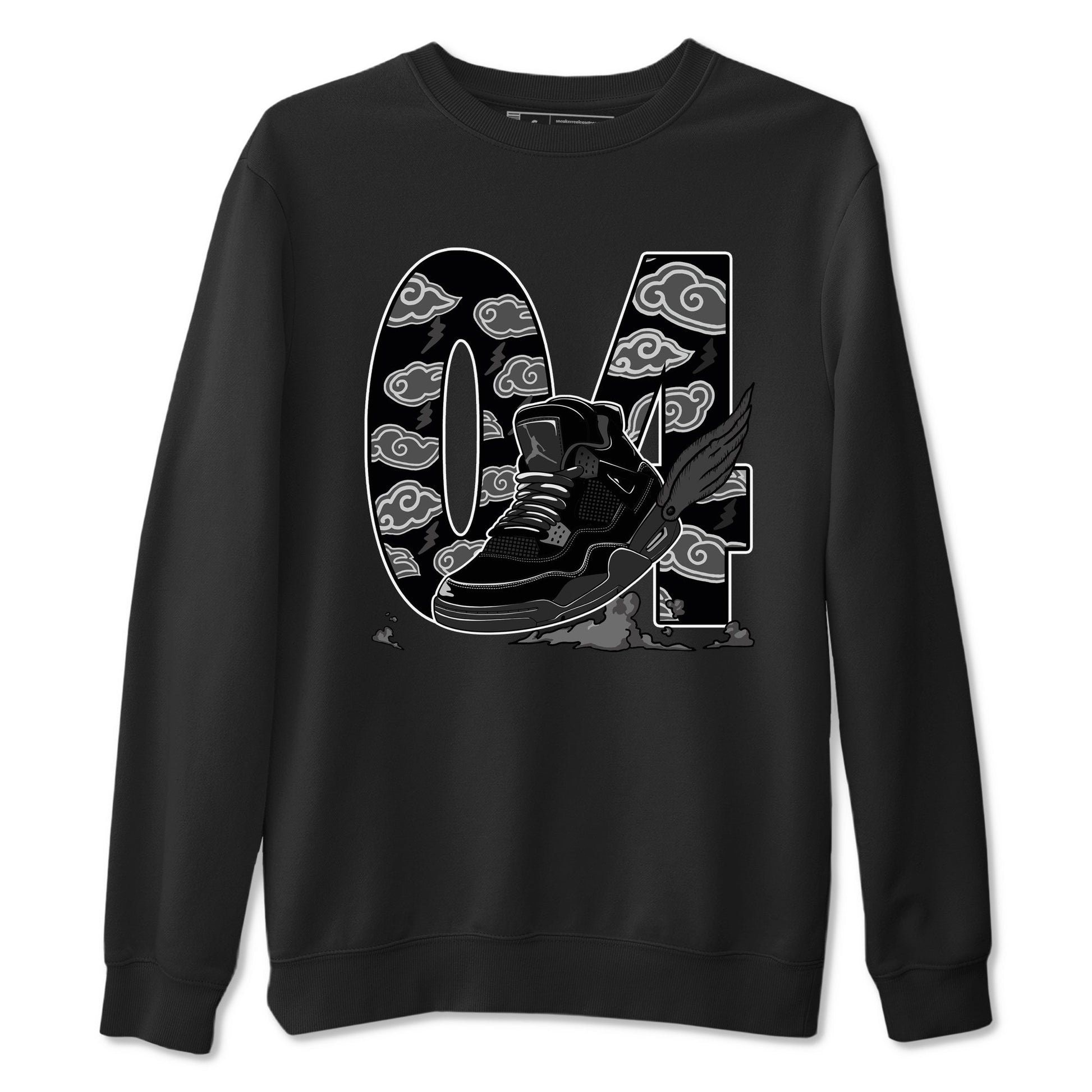 4s Black Cat shirts to match jordans Fly To The Clouds sneaker match tees Air Jordan 4 Black Cat match shoes to clothes SNRT Sneaker Tees unisex cotton Black 2 shirts