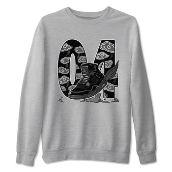 4s Black Cat shirts to match jordans Fly To The Clouds sneaker match tees Air Jordan 4 Black Cat match shoes to clothes SNRT Sneaker Tees unisex cotton Heather Grey 2 shirts