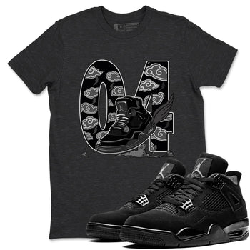 4s Black Cat shirts to match jordans Fly To The Clouds sneaker match tees Air Jordan 4 Black Cat match shoes to clothes SNRT Sneaker Tees unisex cotton Charcoal Heather 1 shirts