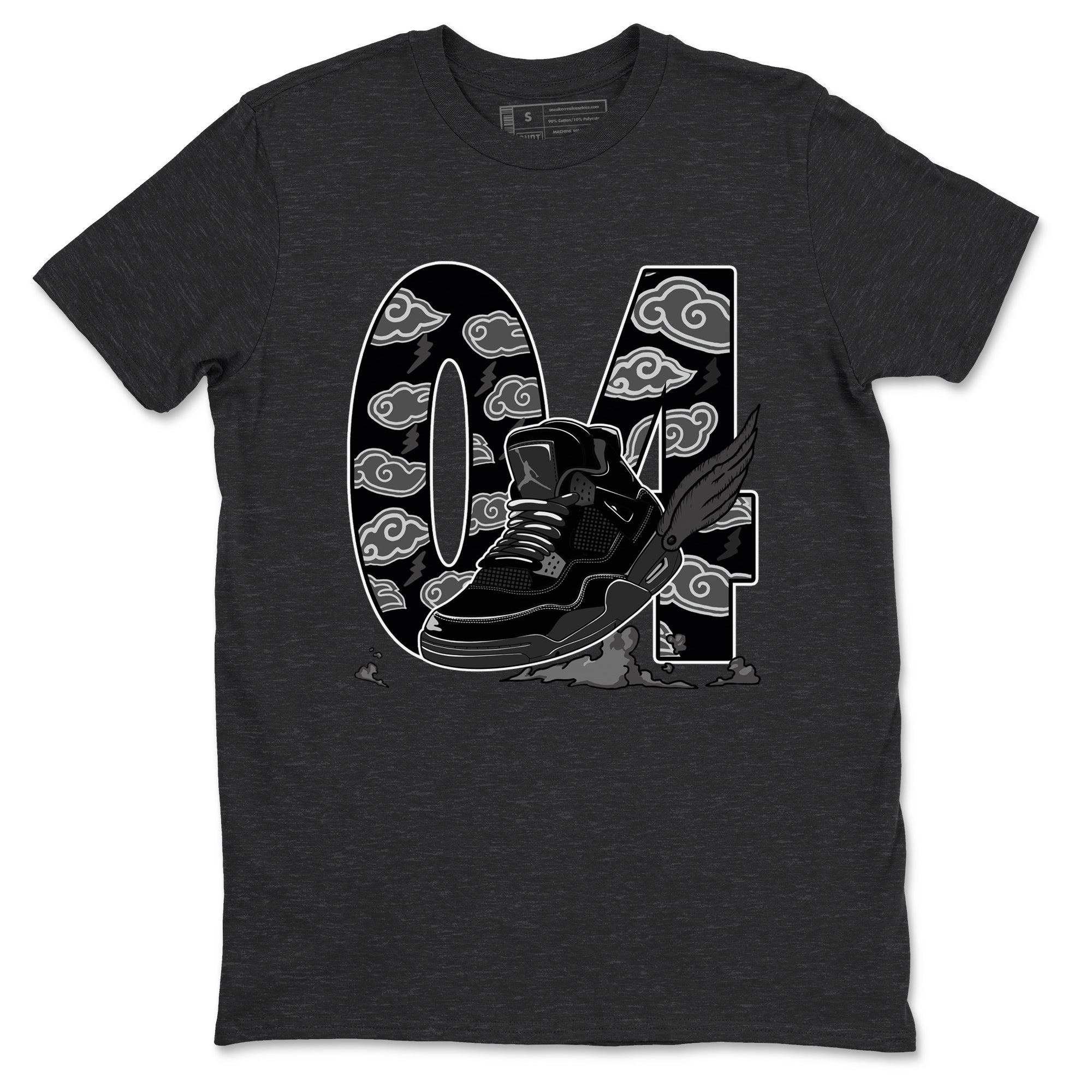 4s Black Cat shirts to match jordans Fly To The Clouds sneaker match tees Air Jordan 4 Black Cat match shoes to clothes SNRT Sneaker Tees unisex cotton Charcoal Heather 2 shirts
