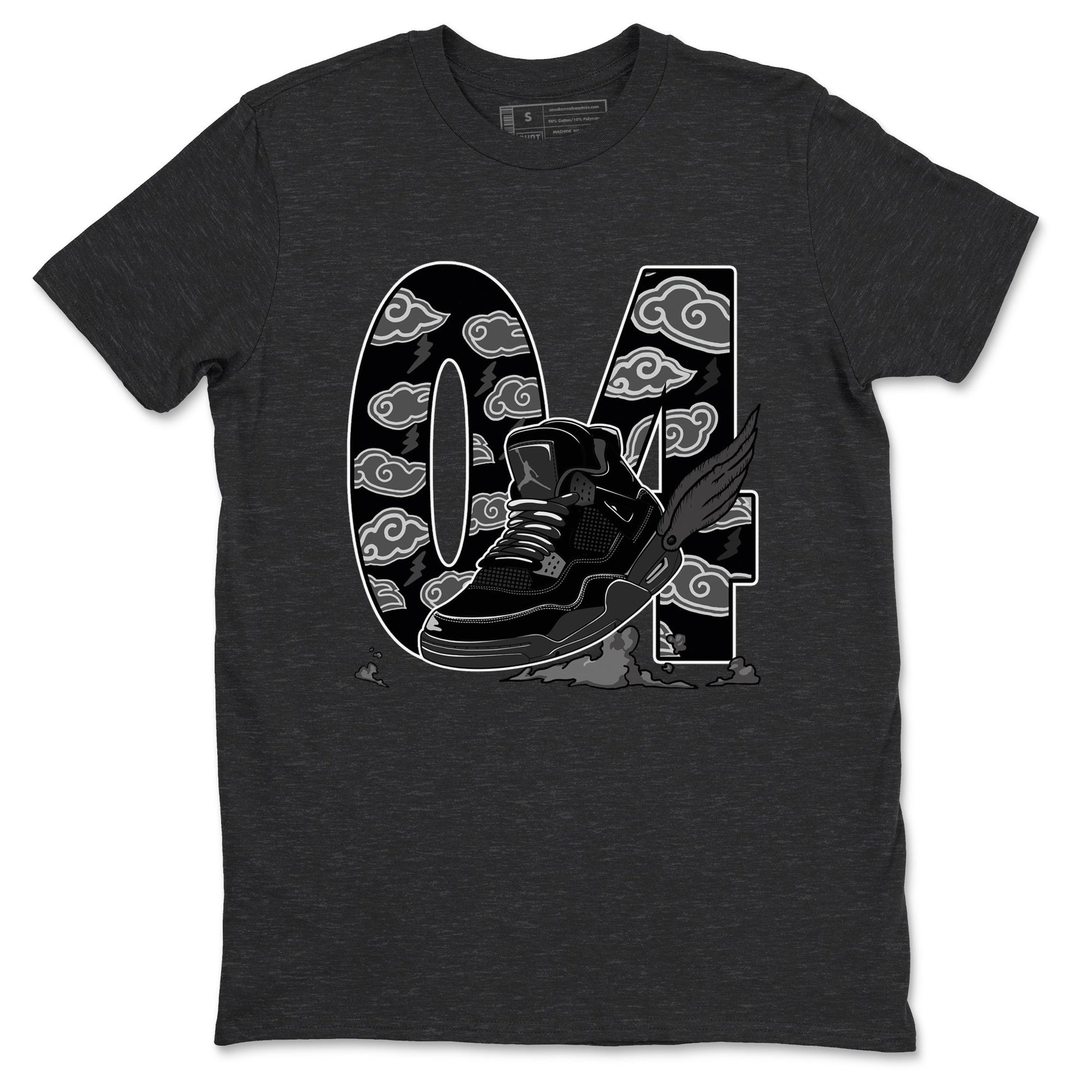 4s Black Cat shirts to match jordans Fly To The Clouds sneaker match tees Air Jordan 4 Black Cat match shoes to clothes SNRT Sneaker Tees unisex cotton Charcoal Heather 2 shirts