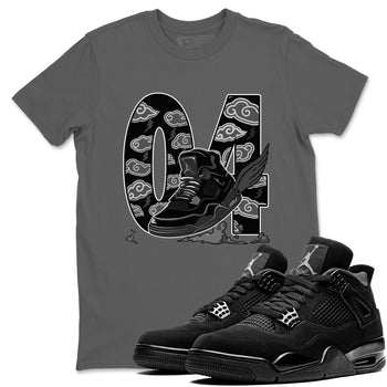 4s Black Cat shirts to match jordans Fly To The Clouds sneaker match tees Air Jordan 4 Black Cat match shoes to clothes SNRT Sneaker Tees unisex cotton Cool Grey 1 shirts