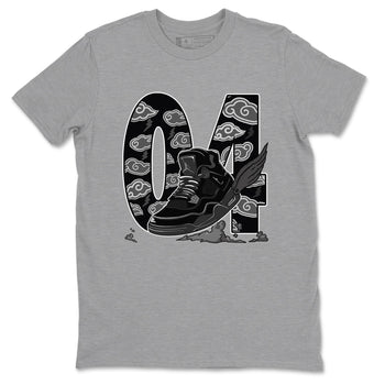 4s Black Cat shirts to match jordans Fly To The Clouds sneaker match tees Air Jordan 4 Black Cat match shoes to clothes SNRT Sneaker Tees unisex cotton Heather Grey 2 shirts