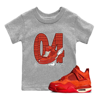 Nigel Sylvester x Air Jordan 4 Brick by Brick shirts to match jordans Fly To The Clouds sneaker match tees Air Jordan 4 Brick By Brick match shoes to clothes SNRT Sneaker Tees Youth Baby Heather Grey 1 tee