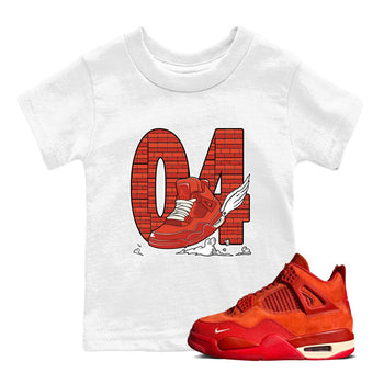 Nigel Sylvester x Air Jordan 4 Brick by Brick shirts to match jordans Fly To The Clouds sneaker match tees Air Jordan 4 Brick By Brick match shoes to clothes SNRT Sneaker Tees Youth Baby White 1 tee