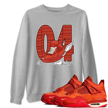 Nigel Sylvester x Air Jordan 4 Brick by Brick shirts to match jordans Fly To The Clouds sneaker match tees Air Jordan 4 Brick By Brick match shoes to clothes SNRT Sneaker Tees unisex cotton Heather Grey 1 shirts