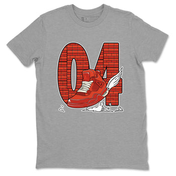 Nigel Sylvester x Air Jordan 4 Brick by Brick shirts to match jordans Fly To The Clouds sneaker match tees Air Jordan 4 Brick By Brick match shoes to clothes SNRT Sneaker Tees unisex cotton Heather Grey 2 shirts