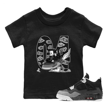4s Fear shirts to match jordans Fly To The Clouds sneaker match tees Air Jordan 4 Retro Fear match shoes to clothes SNRT Sneaker Tees Youth Baby Black 1 tee