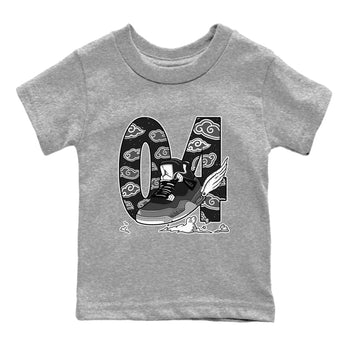 4s Fear shirts to match jordans Fly To The Clouds sneaker match tees Air Jordan 4 Retro Fear match shoes to clothes SNRT Sneaker Tees Youth Baby Heather Grey 2 tee