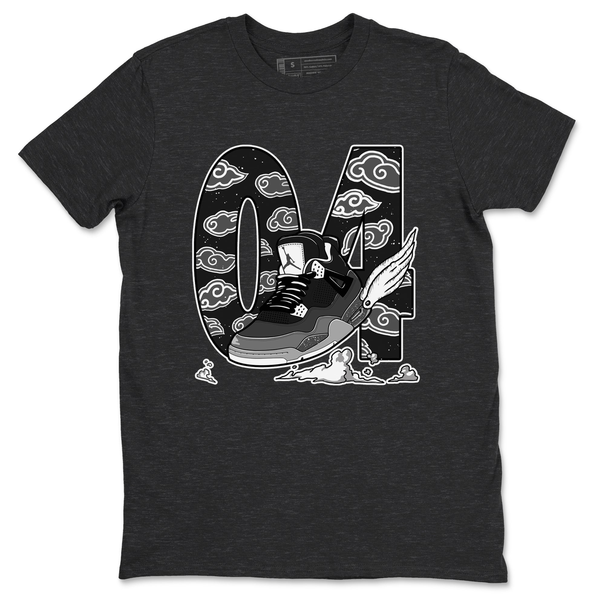 4s Fear shirts to match jordans Fly To The Clouds sneaker match tees Air Jordan 4 Retro Fear match shoes to clothes SNRT Sneaker Tees unisex cotton Charcoal Heather 2 shirts