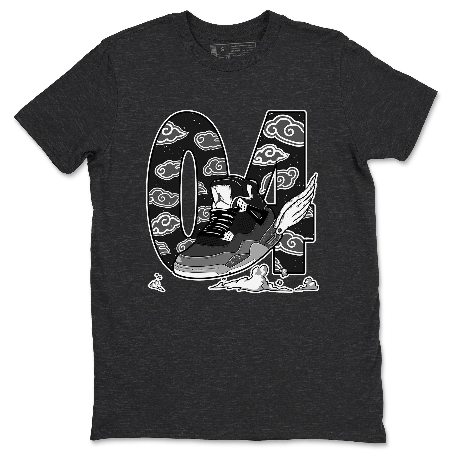 4s Fear shirts to match jordans Fly To The Clouds sneaker match tees Air Jordan 4 Retro Fear match shoes to clothes SNRT Sneaker Tees unisex cotton Charcoal Heather 2 shirts