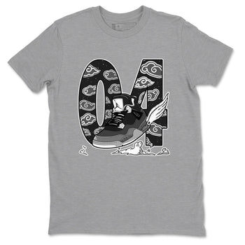 4s Fear shirts to match jordans Fly To The Clouds sneaker match tees Air Jordan 4 Retro Fear match shoes to clothes SNRT Sneaker Tees unisex cotton Heather Grey 2 shirts