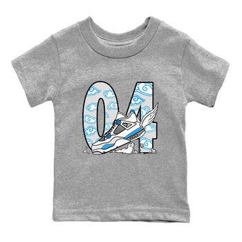 4s Military Blue shirt to match jordans Fly To The Clouds sneaker tees Air Jordan 4 Military Blue SNRT sneaker release tees baby toddler Heather Grey 2 cotton Shirt