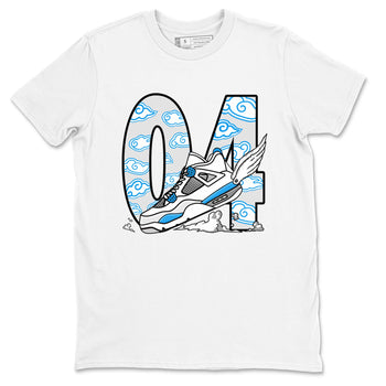 4s Military Blue shirt to match jordans Fly To The Clouds sneaker tees Air Jordan 4 Military Blue SNRT Sneaker Release Tees unisex cotton White 2 crew neck shirt
