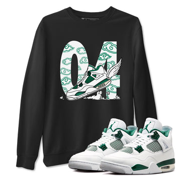 4s Oxidized Green shirts to match jordans Fly To The Clouds sneaker match tees Air Jordan 4 Oxidized Green SNRT Sneaker Tees streetwear brand Black 1 unisex cotton tee