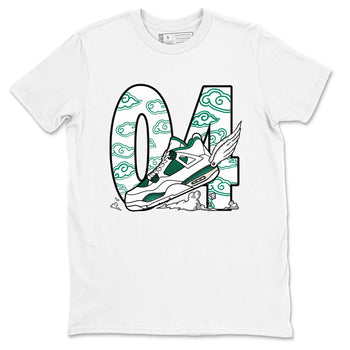 4s Oxidized Green shirts to match jordans Fly To The Clouds sneaker match tees Air Jordan 4 Oxidized Green SNRT Sneaker Tees streetwear brand White 2 unisex cotton tee