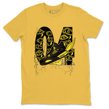 AJ4 Thunder shirts to match jordans Fly To The Clouds sneaker match tees Air Jordan 4 Thunder SNRT Sneaker Tees streetwear brand Daisy 2 unisex cotton tee