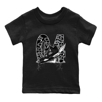 AJ4 White Thunder shirts to match jordans Fly To The Clouds sneaker match tees Air Jordan 4 White Thunder SNRT Sneaker Tees streetwear brand Baby and Youth Black 2 cotton tee