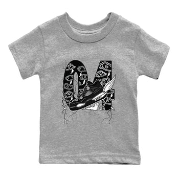 AJ4 White Thunder shirts to match jordans Fly To The Clouds sneaker match tees Air Jordan 4 White Thunder SNRT Sneaker Tees streetwear brand Baby and Youth Heather Grey 2 cotton tee