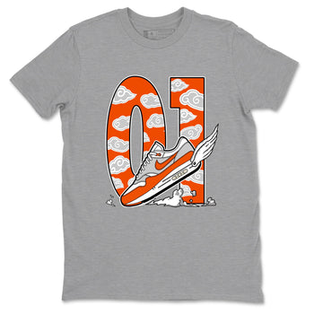 Air Max 1 OG '86 'Summit White and Cosmic Clay shirts to match jordans Fly To The Clouds sneaker match tees Air Max 1 Cosmic Clay match shoes to clothes SNRT Sneaker Tees unisex cotton Heather Grey 2 shirts