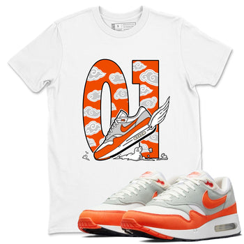 Air Max 1 OG '86 'Summit White and Cosmic Clay shirts to match jordans Fly To The Clouds sneaker match tees Air Max 1 Cosmic Clay match shoes to clothes SNRT Sneaker Tees unisex cotton White 1 shirts