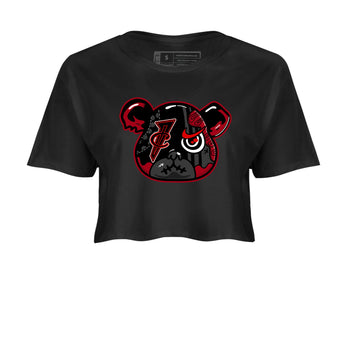 Sneaker match tees – Sneaker Tees To Match Air Foamposite Cough Drop Shoes – Foamposite Bear Crop T-Shirt Black 2