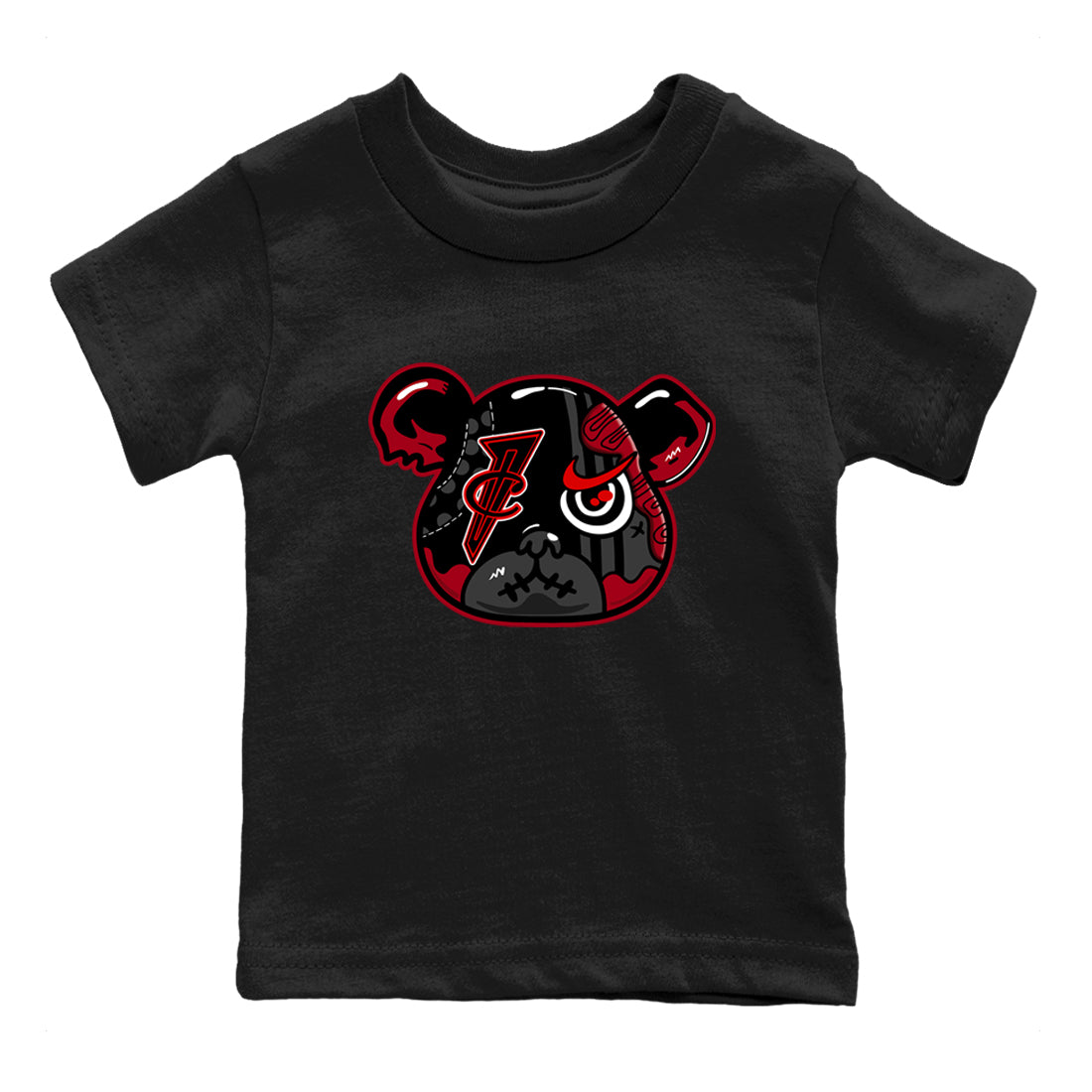 Sneaker match tees – Sneaker Tees To Match Air Foamposite Cough Drop Shoes – Foamposite Bear Kids T-Shirt Black 2