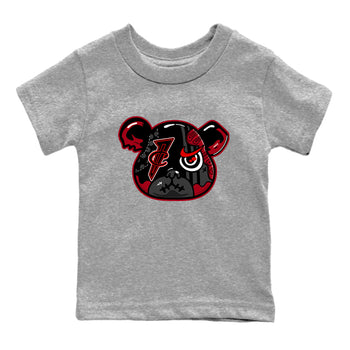 Sneaker match tees – Sneaker Tees To Match Air Foamposite Cough Drop Shoes – Foamposite Bear Kids T-Shirt Heather Grey 2