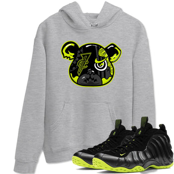 Foams One Black Volt shirts to match jordans Foamposite Bear sneaker match tees Air Foamposite One Black and Volt match shoes to clothes SNRT Sneaker Tees unisex cotton Heather Grey 1 shirts