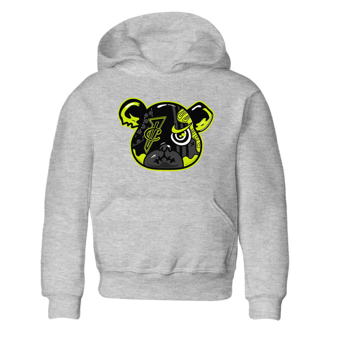 Foams One Black Volt shirts to match jordans Foamposite Bear sneaker match tees Air Foamposite One Black and Volt match shoes to clothes SNRT Sneaker Tees Youth Baby Heather Grey 2 tee