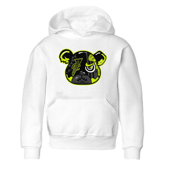 Foams One Black Volt shirts to match jordans Foamposite Bear sneaker match tees Air Foamposite One Black and Volt match shoes to clothes SNRT Sneaker Tees Youth Baby White 2 tee