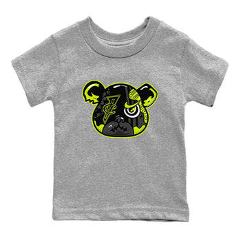 Foams One Black Volt shirts to match jordans Foamposite Bear sneaker match tees Air Foamposite One Black and Volt match shoes to clothes SNRT Sneaker Tees Youth Baby Heather Grey 2 tee
