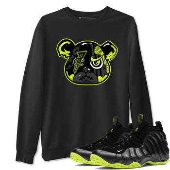 Foams One Black Volt shirts to match jordans Foamposite Bear sneaker match tees Air Foamposite One Black and Volt match shoes to clothes SNRT Sneaker Tees unisex cotton Black 1 shirts