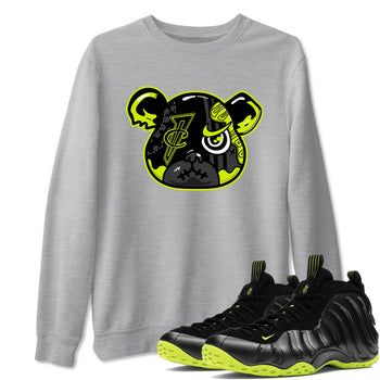 Foams One Black Volt shirts to match jordans Foamposite Bear sneaker match tees Air Foamposite One Black and Volt match shoes to clothes SNRT Sneaker Tees unisex cotton Heather Grey 1 shirts
