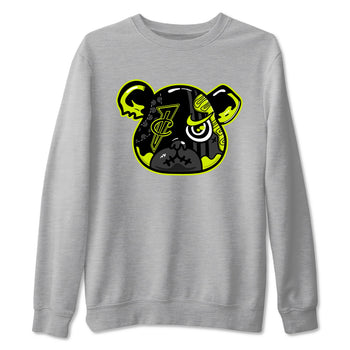 Foams One Black Volt shirts to match jordans Foamposite Bear sneaker match tees Air Foamposite One Black and Volt match shoes to clothes SNRT Sneaker Tees unisex cotton Heather Grey 2 shirts