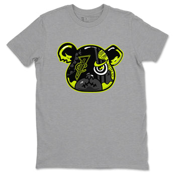 Foams One Black Volt shirts to match jordans Foamposite Bear sneaker match tees Air Foamposite One Black and Volt match shoes to clothes SNRT Sneaker Tees unisex cotton Heather Grey 2 shirts
