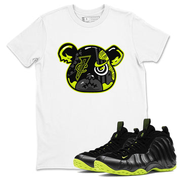 Foams One Black Volt shirts to match jordans Foamposite Bear sneaker match tees Air Foamposite One Black and Volt match shoes to clothes SNRT Sneaker Tees unisex cotton White 1 shirts