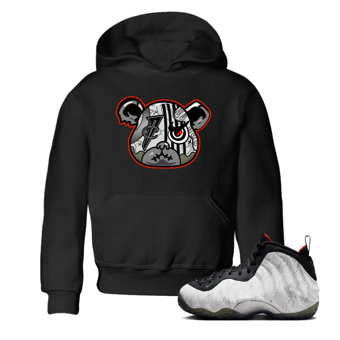 Foams One Jin shirts to match jordans Foamposite Bear sneaker match tees Air Foamposite One Jin match shoes to clothes SNRT Sneaker Tees Youth Baby Black 1 tee