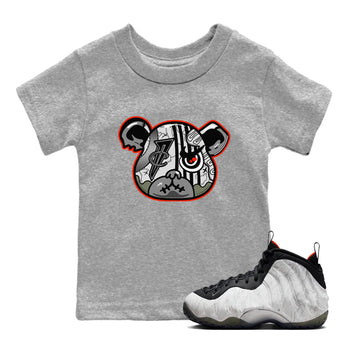 Foams One Jin shirts to match jordans Foamposite Bear sneaker match tees Air Foamposite One Jin match shoes to clothes SNRT Sneaker Tees Youth Baby Heather Grey 1 tee