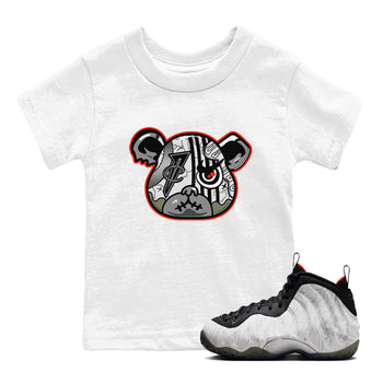Foams One Jin shirts to match jordans Foamposite Bear sneaker match tees Air Foamposite One Jin match shoes to clothes SNRT Sneaker Tees Youth Baby White 1 tee
